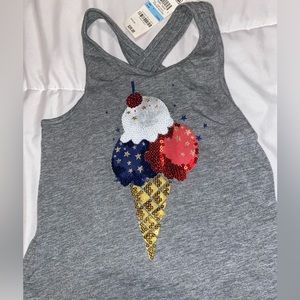 Little Girl Epic Thread IceCream Glitter Tank